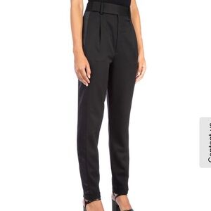 Saint Laurent High Waisted Tailored Black Trousers